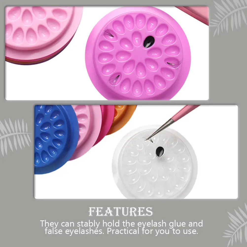 60 個のグラフティングまつげ接着剤トレイ耐久性のある PVC 素材細かい仕上がり長寿命まつげエクステンション供給