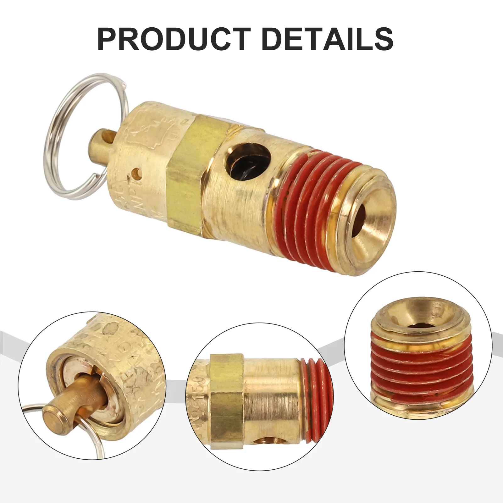 Soupape de sécurité NPT mâle pour compresseur d'air, soupape de dégagement de pression d'air, outils et accessoires, 1/4 ", 150 PSI, 1PC
