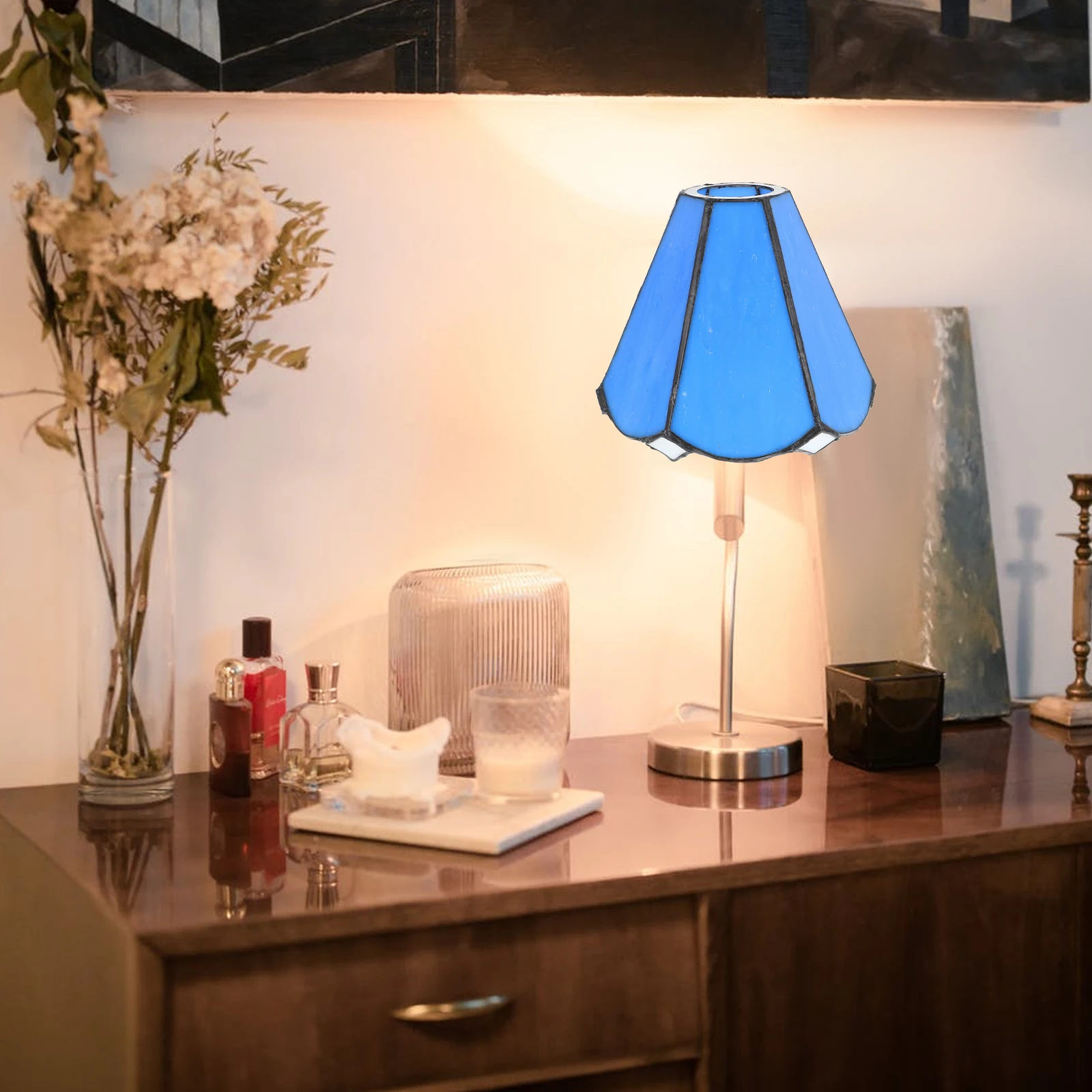 

Glass Lampshade Premium Durable Desk Lamp Cover Indoor Light Protective Cover Stylish Home Light Accessory Elegant Glass Art