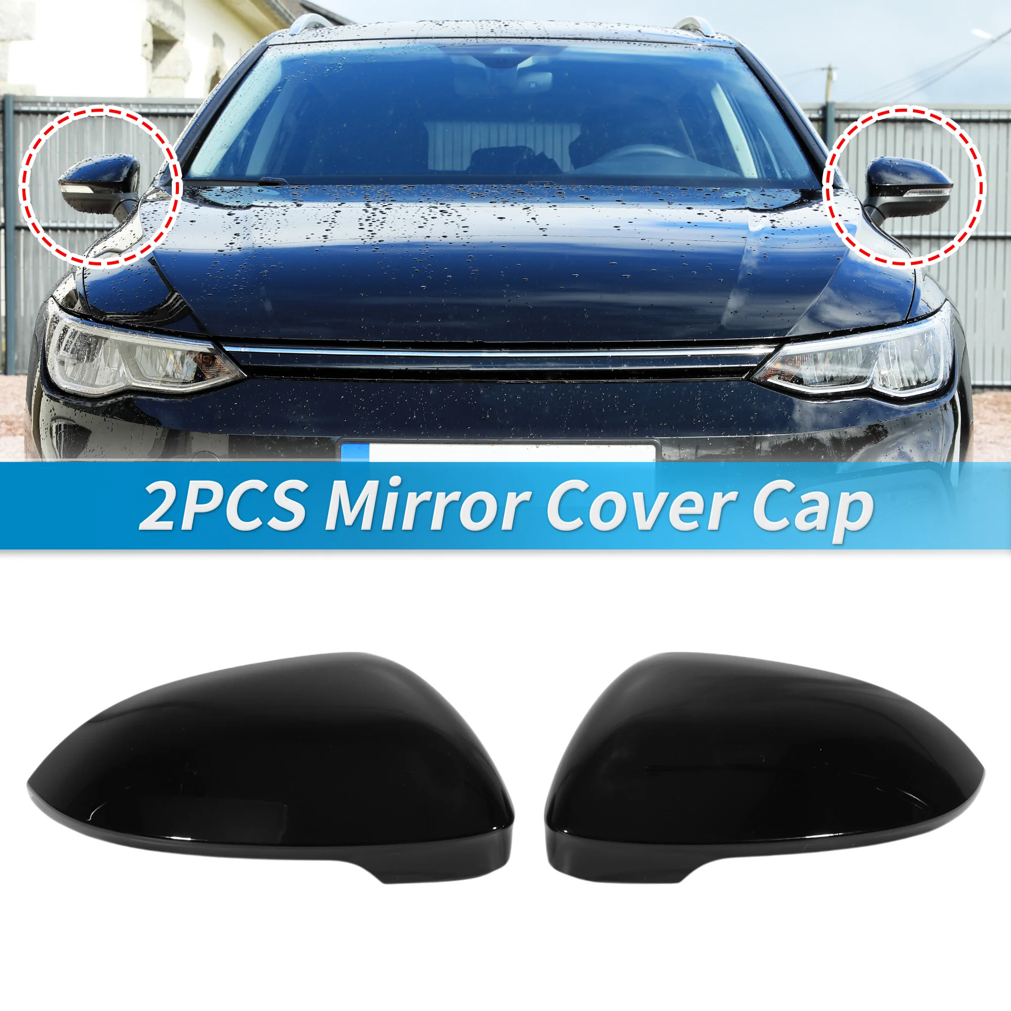 

Крышка зеркала автомобиля UXCELL No 5H0857537/5H0857538, крышка зеркала левого и правого крыла для VW