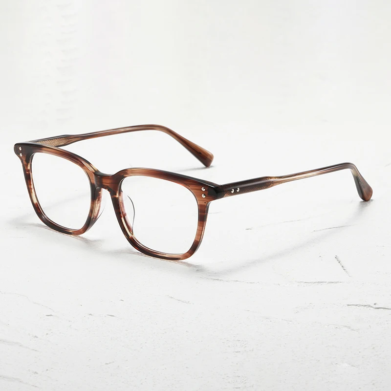 Business commuting glasses frame in retro tortoiseshell color, fashionable and artistic youth trend square-round optical glasses