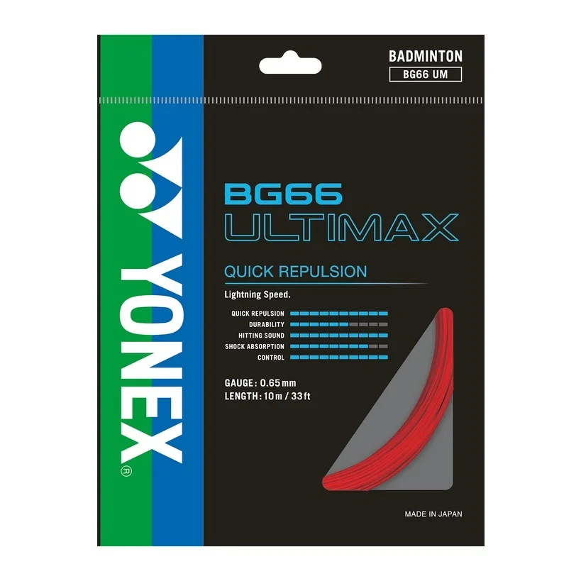 Yonex Badminton String  BG66 ULTIMAX 0.65mm High Elasticity Badminton String