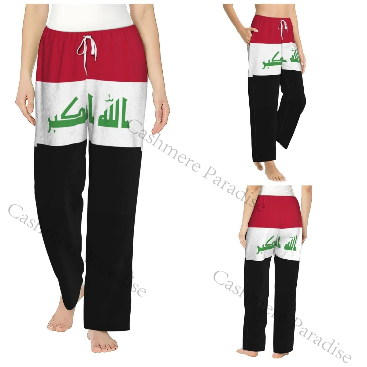 

Iraq Flag Women Sleep Pants Warm Flannel Lounge Pants for Winter Nights