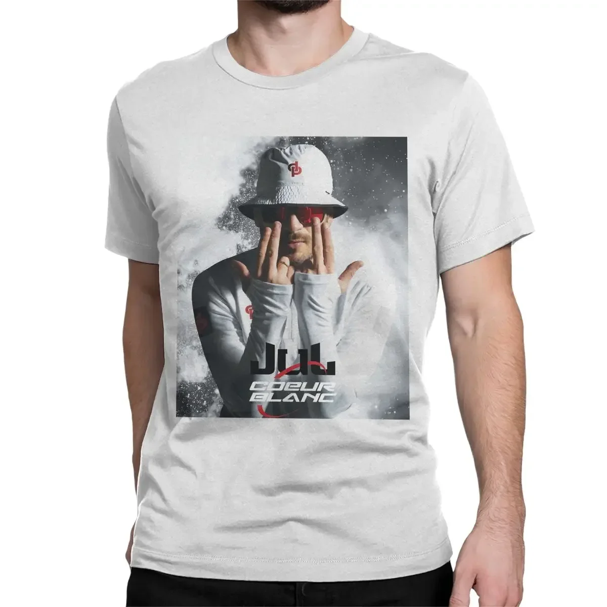 

2025 new model Men Women's JUL WHITE HE Rapper T Shirts JUL Cotton Clothing Vintage Short Sleeve Crew Neck Tees New Arrival T-Sh