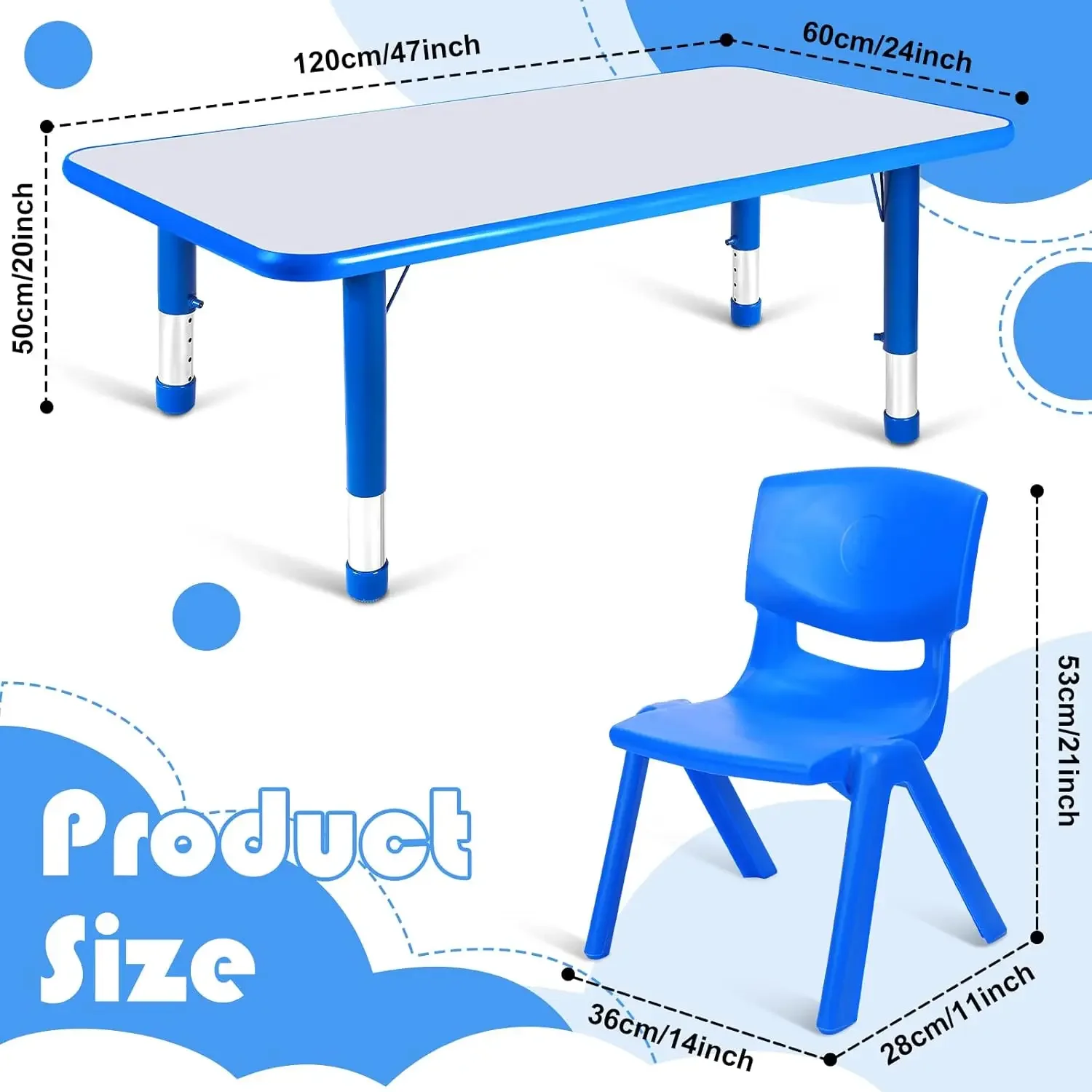 2 Set Kidstable En Stoel Set In Hoogte Verstelbare Peuter Tafel En Stoel Homeschooling Studievoor Kind Tiener Klaslokaal