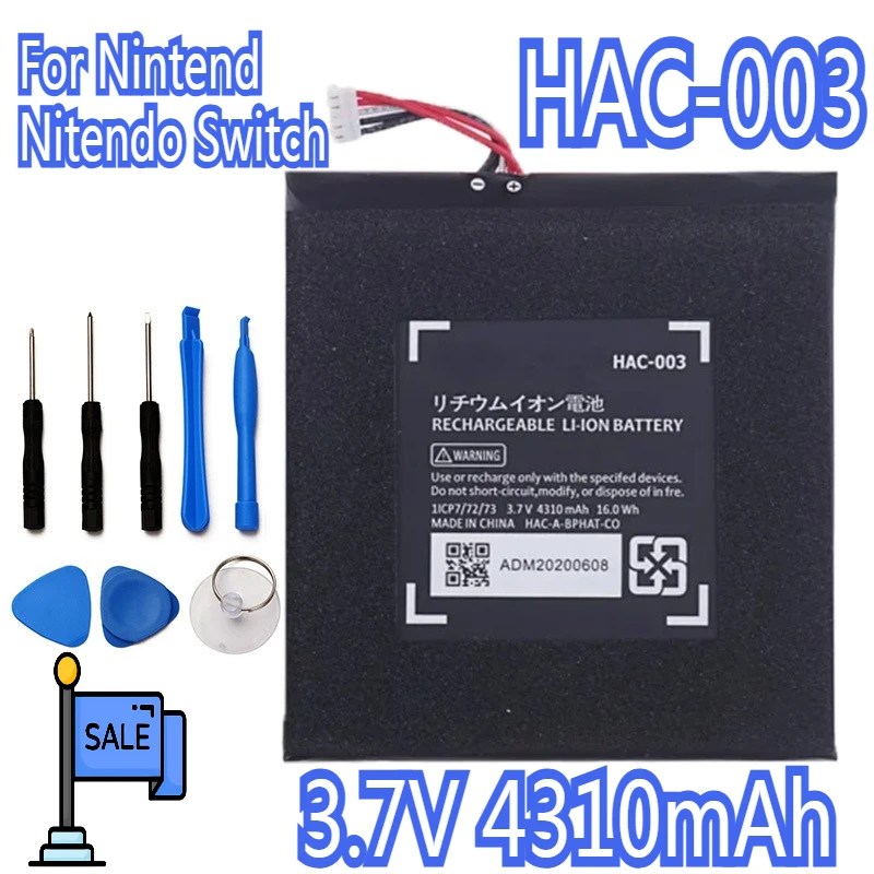 

5Pcs HAC-003 Battery Replacement Repair for Nintend Nitendo Switch Console 3.7V 4310mAh Li-ion Rechargeable Batteries