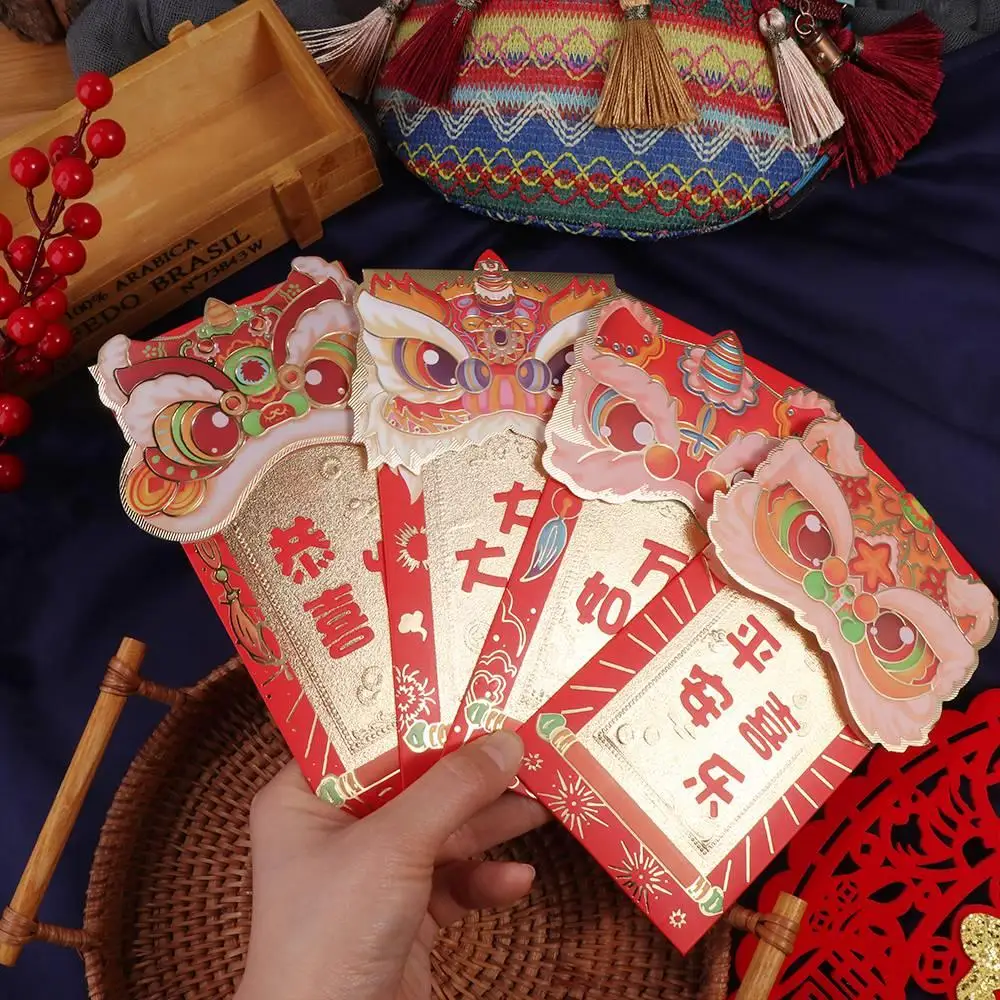 2024 New Year Packet Red Envelope Luck Money Bag Best Wishes Blessing Bag Good Luck Dragon Pattern Money Pocket Wedding Birthday view 4