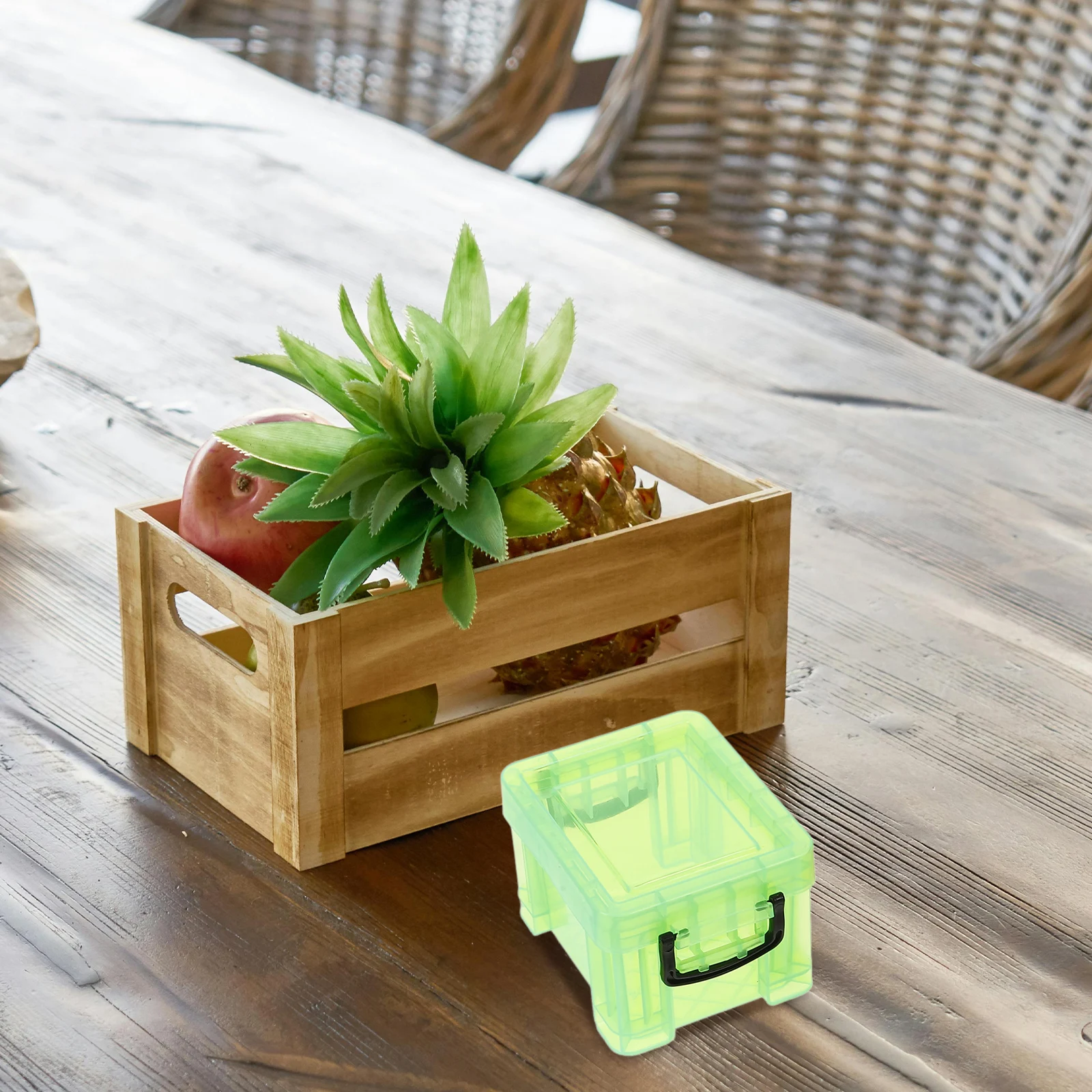 

6Pcs Mini Storage Box Plastic Organizer Desktop Multifunctional Storage Bin Small Plastic Containers with Lids for Office Study