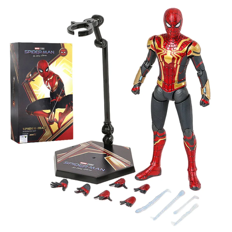 ZD Toy Spider Man No Way Home Marvel legends 1/10 Peter Parker Gold Black Red Model Action Figure Adult Collectible Toy