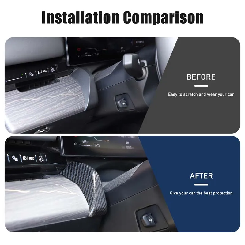 For BMW 5 Series G60 2024 Real Carbon Fiber Automotive Center Control Display Side Decoration Cover Automotive Accessories