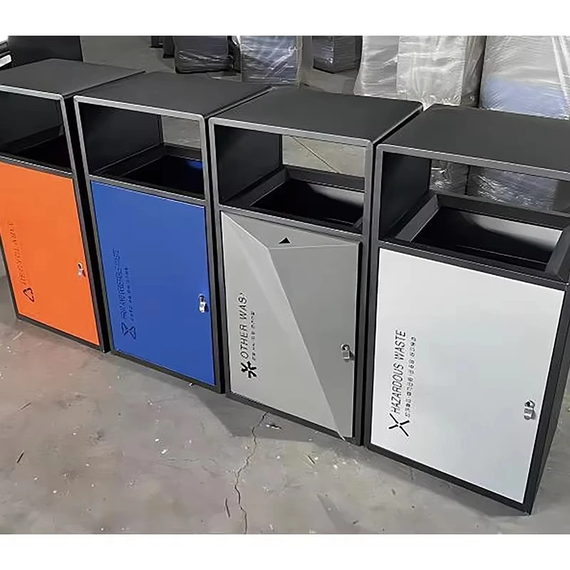 Multiple Capacities Household 2-4 Compartment Trash Can Stainless Steel Waste Bins for Hotel and Public Places