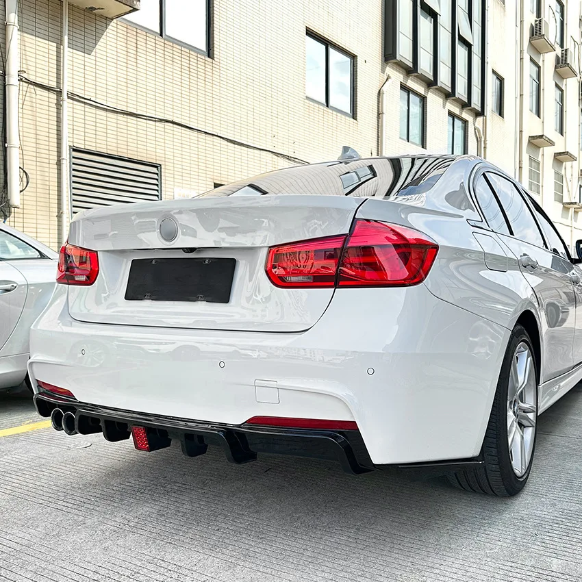 2013 To 2019 For BMW 3 Series F30 MT MP Rear Brake Light Lamp Bumper Lip Diffuser Spoiler By ABS Gloss Black Body Kit