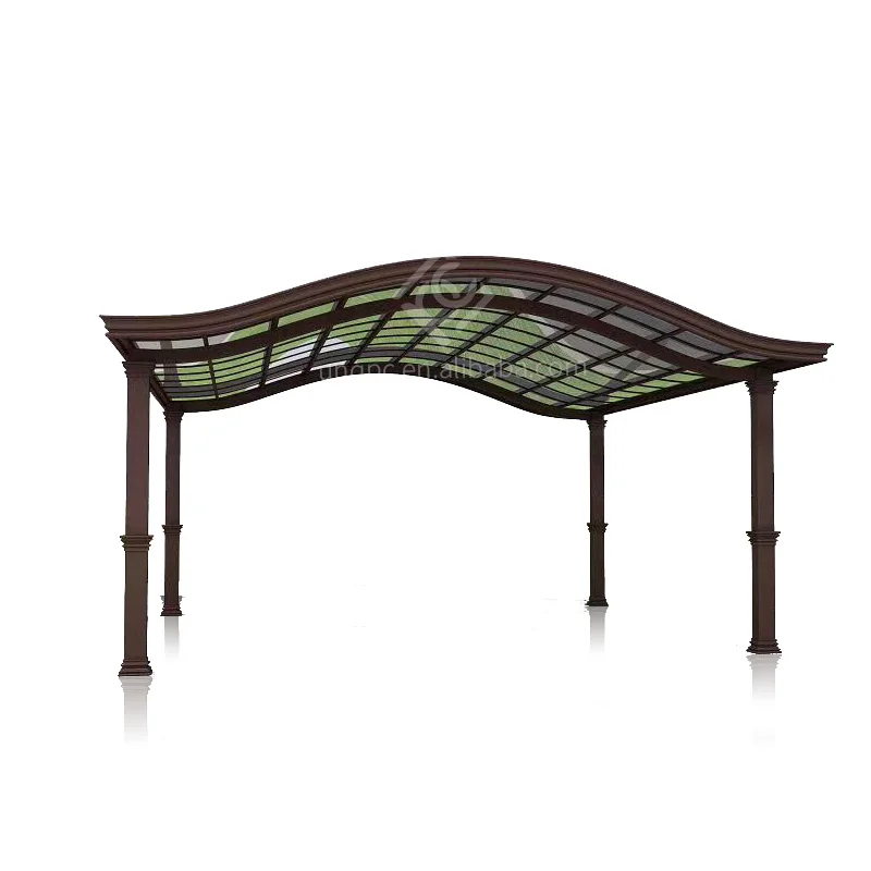 

With High Snow/rain Load Aluminium/Solid PC Car Shelter Hollow Polycarbonate Sheet Discount Carports Garages Double Canopy