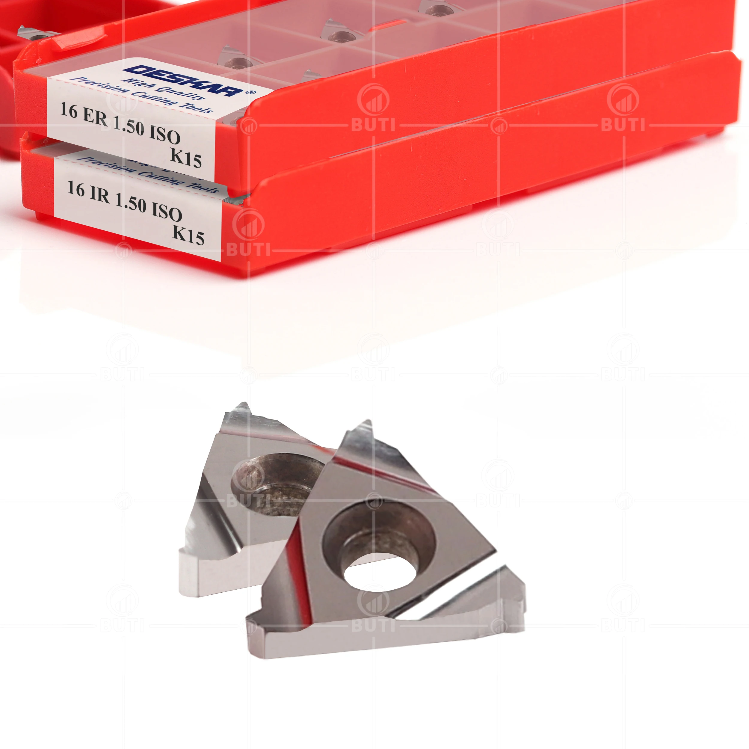 Deskar-herramienta de torneado de roscado CNC para aluminio, 100% Original, 16ER, 16IR, 1,0/1,5/1,75/2,0/2,5/3.0ISO, cortador de cuchillas de rosca, K15