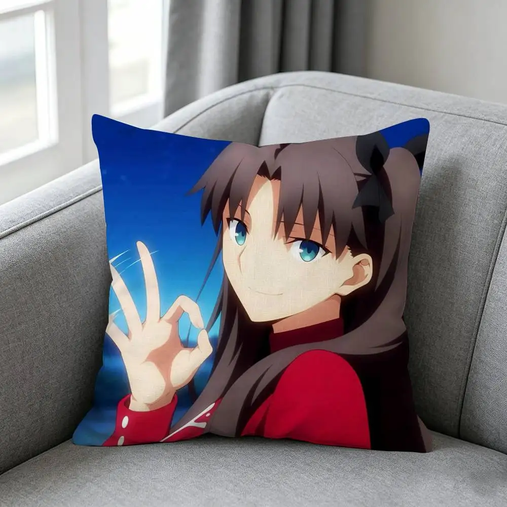 Fate stay night Rin Tohsaka-a Pillow cover Simple solid color design Surprise For Multiple Bedroom Styles.