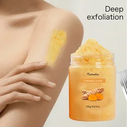 Catindra Turmeric Body Scrub Cleansing Exfoliator Removes Dark Spots Melanin Moisturizing Skin Care Exfoliating Scrubs