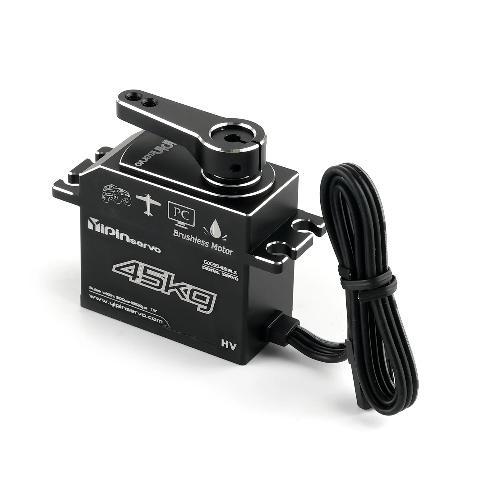 Servos digitais de alto torque, 45kg, gx3345bls, motor sem escova, ângulo de 180/270 graus, servos controláveis, peças de brinquedos para carro robô rc