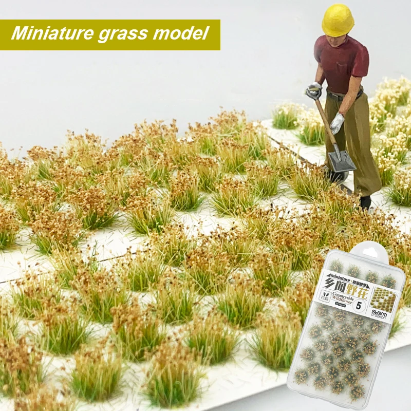 Miniature Bushes Grass Cluster Model ABS Shrub Vegetation Materials For Military Building Sand Table Landscape Diorama Kits 1Box