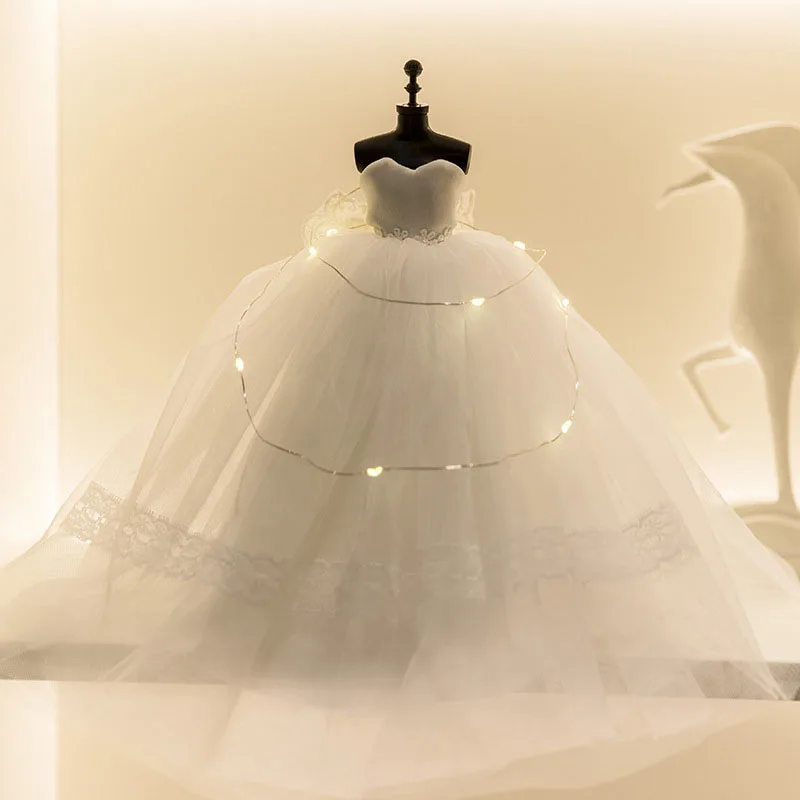 Mini Wedding Dress Wedding Decorations Model Little Girls Gift Christmas Home Decor Valentine's Day Anniversary