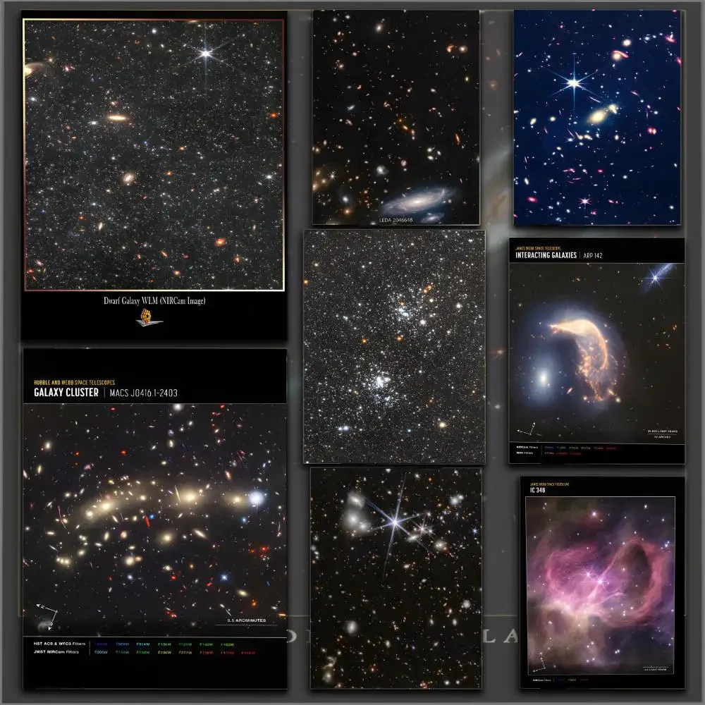 James Webb First Deep Field Pale Blue Dot Space Astronomy Science Poster HD Anime Theme Singer/OST/MovieWaterproof Self-Stick