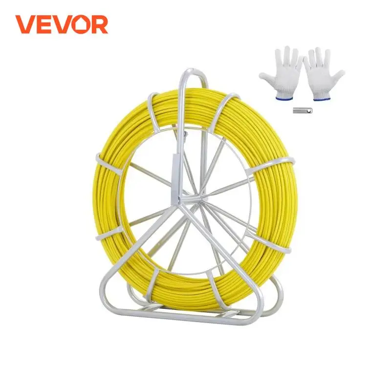 VEVOR Fish Tape fibra di vetro 425/492/600/656 ft Duct Rodder Fishtape Wire Puller strumenti di pesca per pareti e condotti elettrici