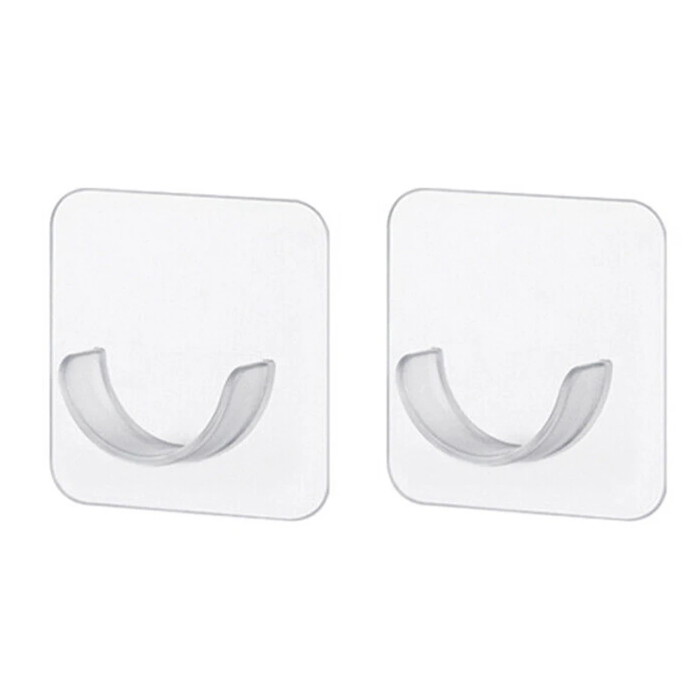 2pcs Curtain Rod Support Shower Rod Holde For 1.5cm 2.2cm Round Rods No Drilling Required Stable Plastic Bracket