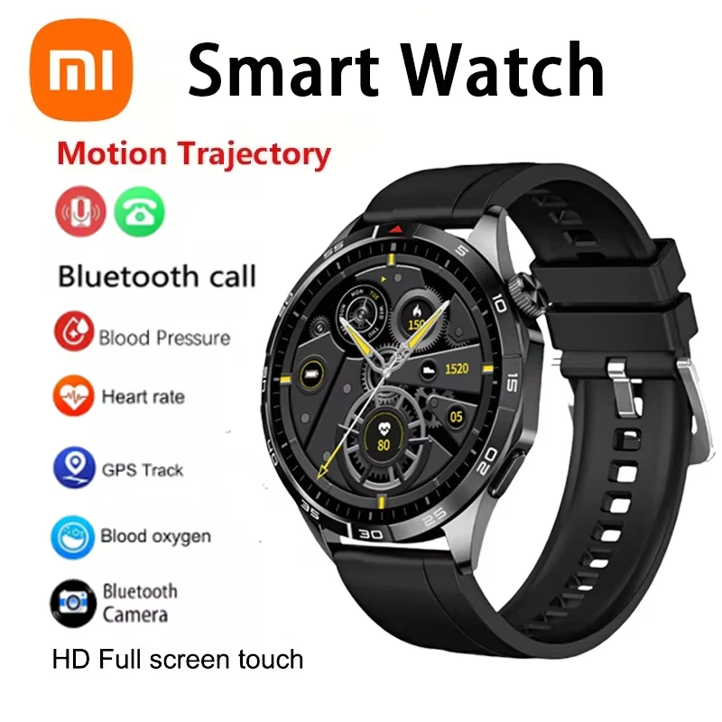 Xiaomi 2025 New GPS Smart Watch Men 360*360 AMOLED Screen Heart rate Bluetooth Call IP67 Waterproof Man Smartwatch For HUAWEI