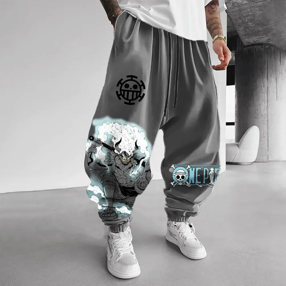 قطعة واحدة الرجال السراويل السراويل Sweatpants القرد د. لوفي انمي ياباني الربيع والخريف جديد Y2k Harajuku بنطال رياضي