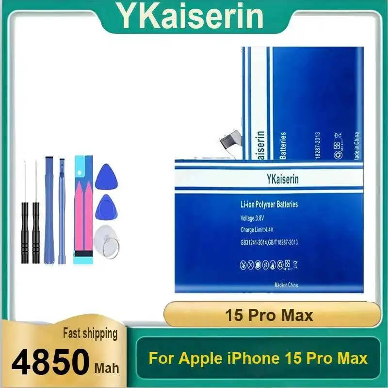 For Apple Iphone 15 Pro Max Environmentally Friendly 4850Mah Mobile Phone Battery