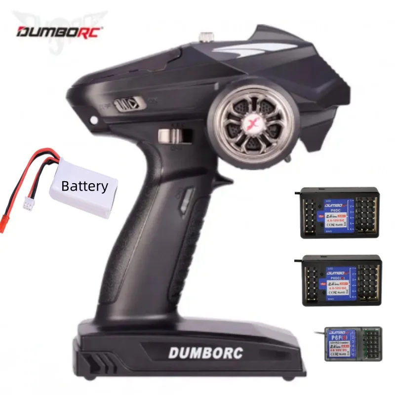DUMBORC DIY RC Radio Controller Transmitter X6 6CH 2.4G with Mixed Mode P6F/P6FG/P6DC Receiver for RC Car Boat Tank Support
