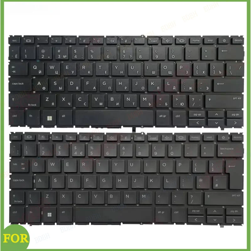

НОВАЯ клавиатура для ноутбуков ELITEBOOK 830 835 840 845 ZBook Firefly 14 G9 G10 G11 (русская/американская/британская/латинская/французская) с подсветкой