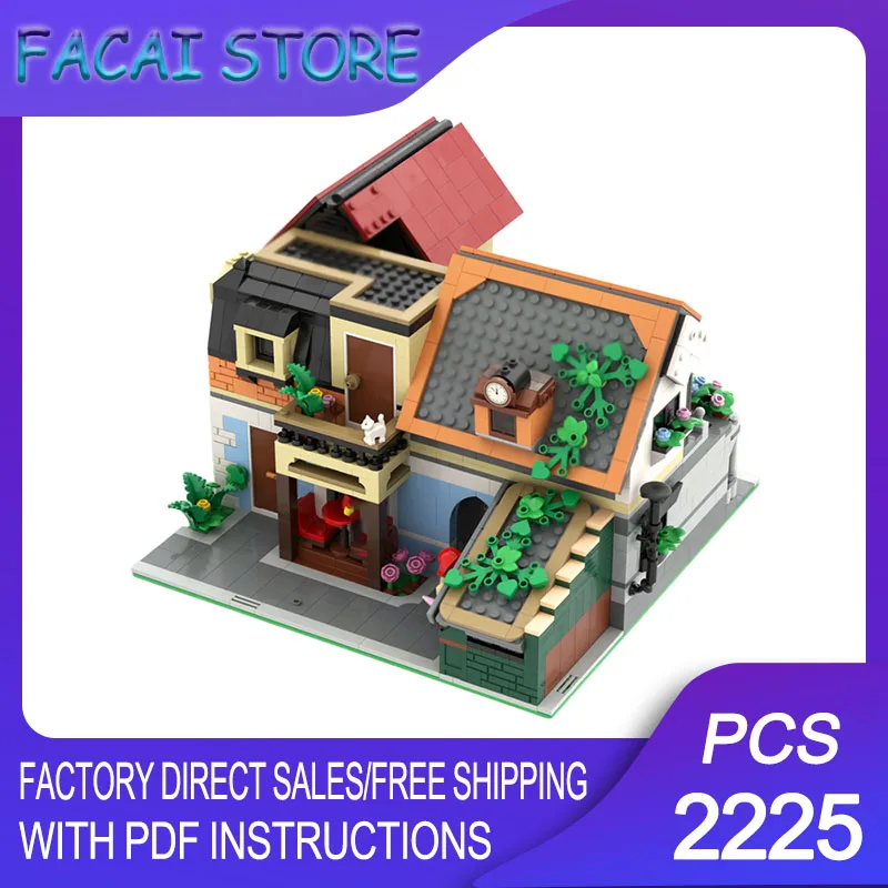 

Модульная модель городского здания MOC, строительные блоки, модульные кирпичи для площади Олдтаун, технологичные блоки, рождественский конструктор DIY, подарки для строительных любителей