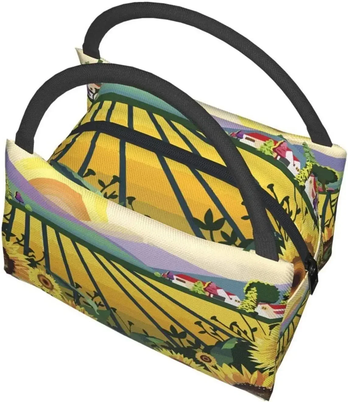 

Sunflower Garden Waterproof Tote Bento Bag for Office School Hiking Beach Picnic Fishing