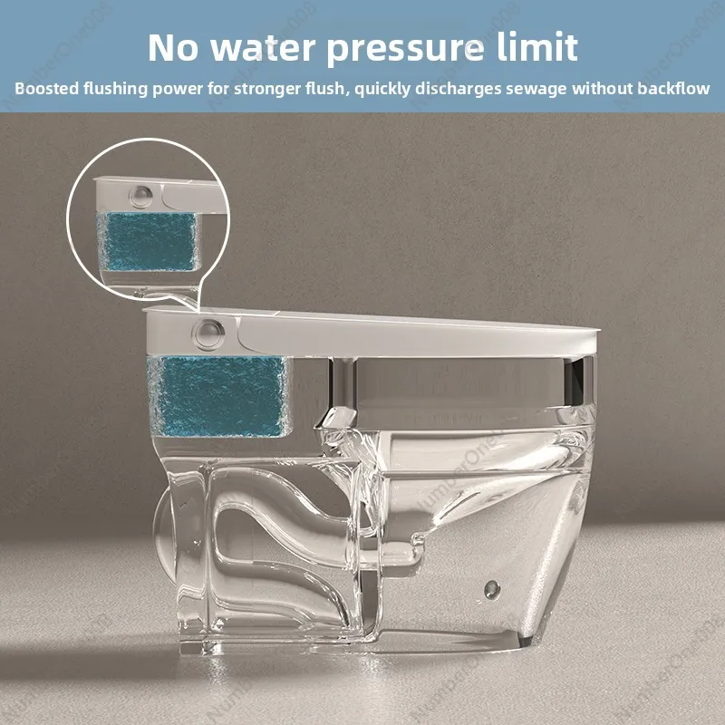 Gewone huishoudelijke toiletten hebben geen waterdruklimiet, niet-intelligent stil sifontoilet, geïntegreerd keramisch toilet