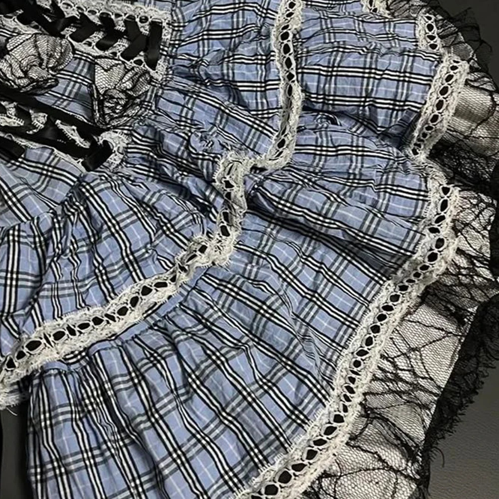 Japanese Kawaii Sweet Waist Thin Belt Dress Cute Lolita Sleeveless Dress Y2K Elegant Slimming Fashion Lace Skirt 2026 Summer view 5