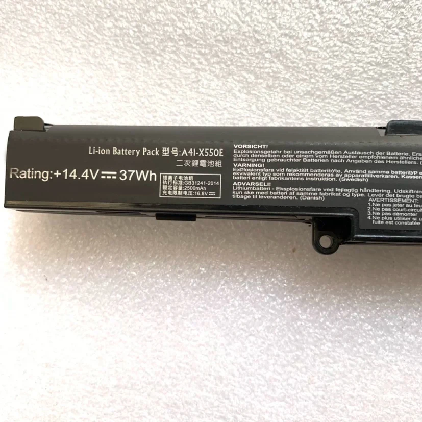 Laptop Battery A41-X550E For X450 X450E X450J X450JF X751M X751MA X751L X750JA A450J A450JF A450E F450C F450V 15V/14.4V 44/37Wh