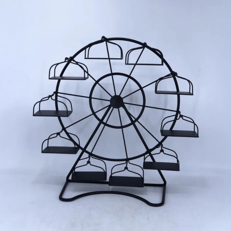 Creative multi-layer Ferris wheel rotating ornament light luxury fruit plate hot pot restaurant restaurant personalized sushi