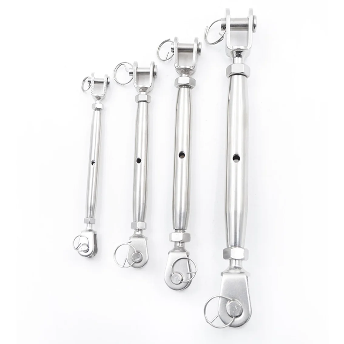 1-10Pcs M5 M6 M8 M10 M12 M14 M16 M20 M24 316 Stainless Steel Marine Closed Body Jaw Turnbuckle Heavy Duty Stainless Turn Buckle