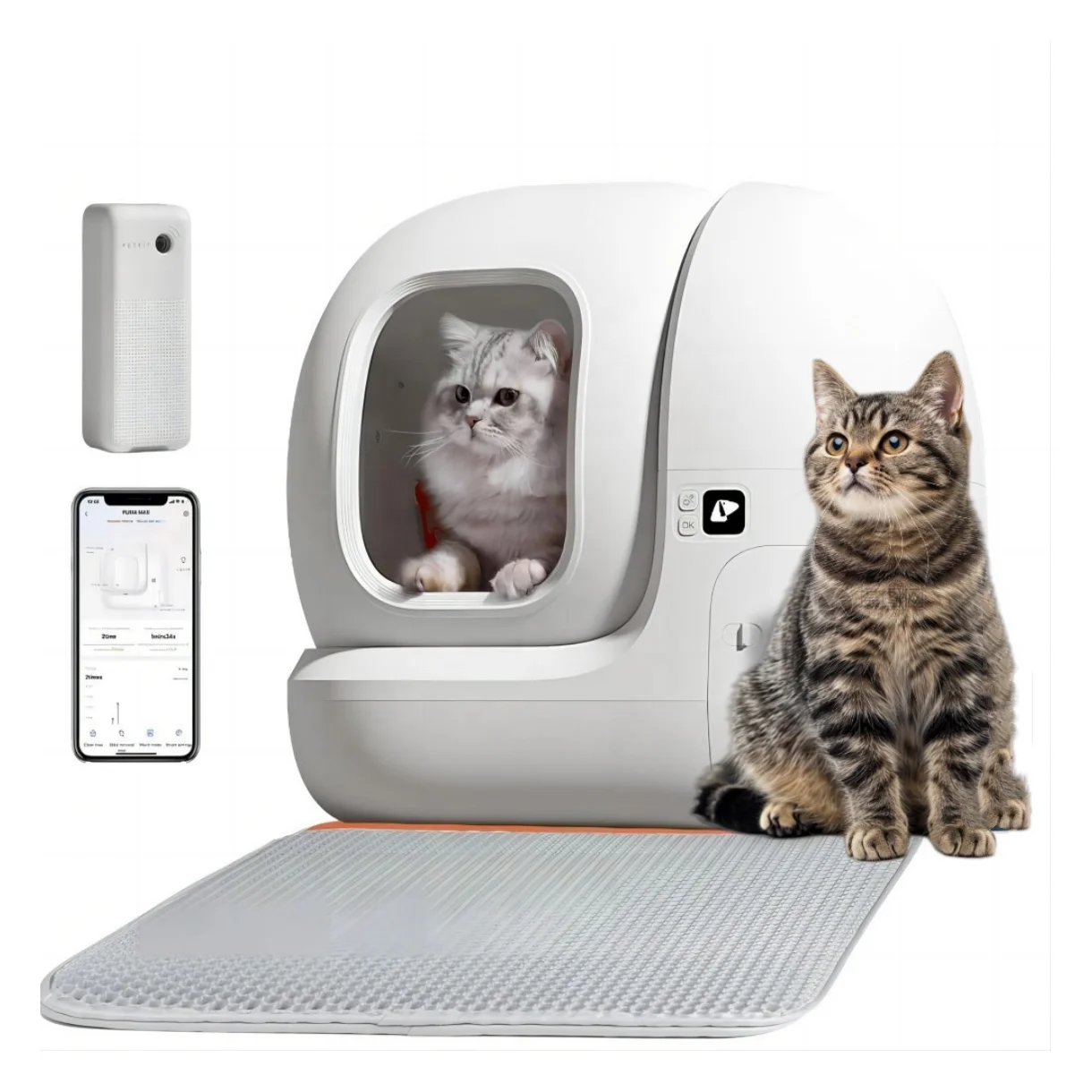 

Direct Self-cleaning Box App Control Odor Automatic Cat Box Large Space for Cats