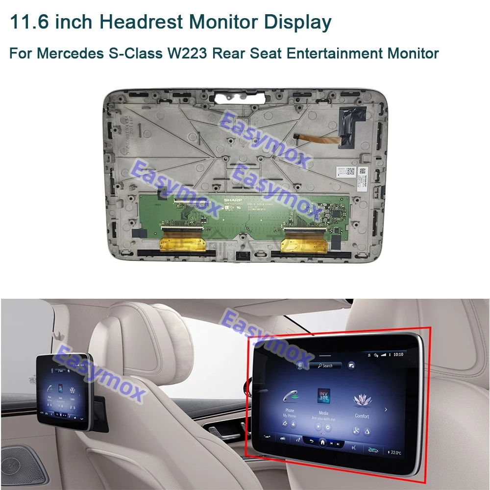 

Automotive Multimedia Original Screen For Car 11.6" LS116T5LX01B Headrest Monitor for Mercedes Benz S-Class W223