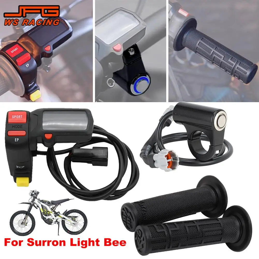 Do licznika godzin pracy Sur-Ron Przełącznik prędkościomierza Przycisk światła Zestaw uchwytów Akcesoria motocyklowe Do części roweru elektrycznego Surron Light Bee