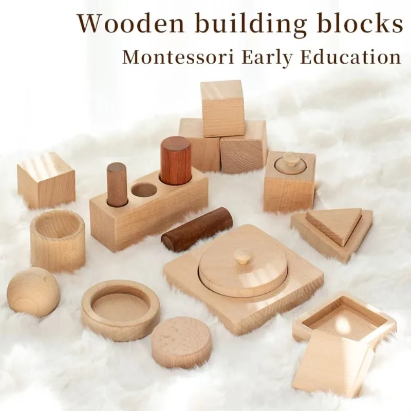 سجل تعليم مونتيسوري كافية ألعاب الطاولة الخشب التراص اللبنات ألعاب أطفال ألعاب تفاعلية حسية اكسسوارات الطفل #2