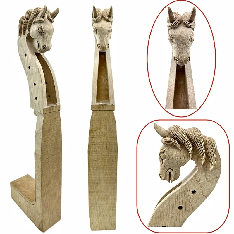 Hand-Carved 4 String Master  4/4 Cello head neck ,Imported maple carving old man/horse/dragon/woman head,violin parts