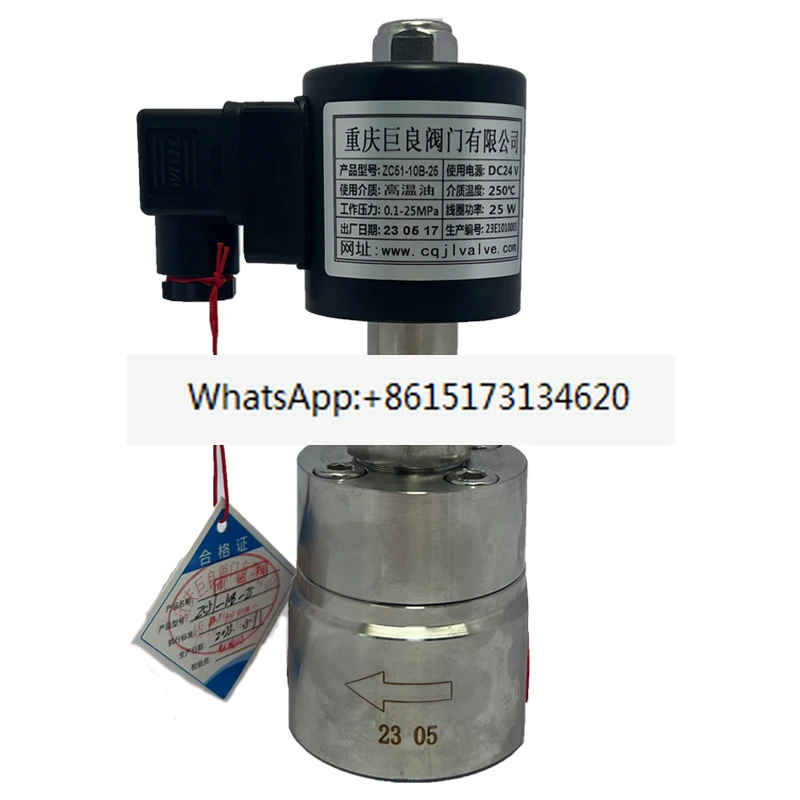 

Stainless steel steam solenoid valve 24V pilot piston type water gas oil control valve