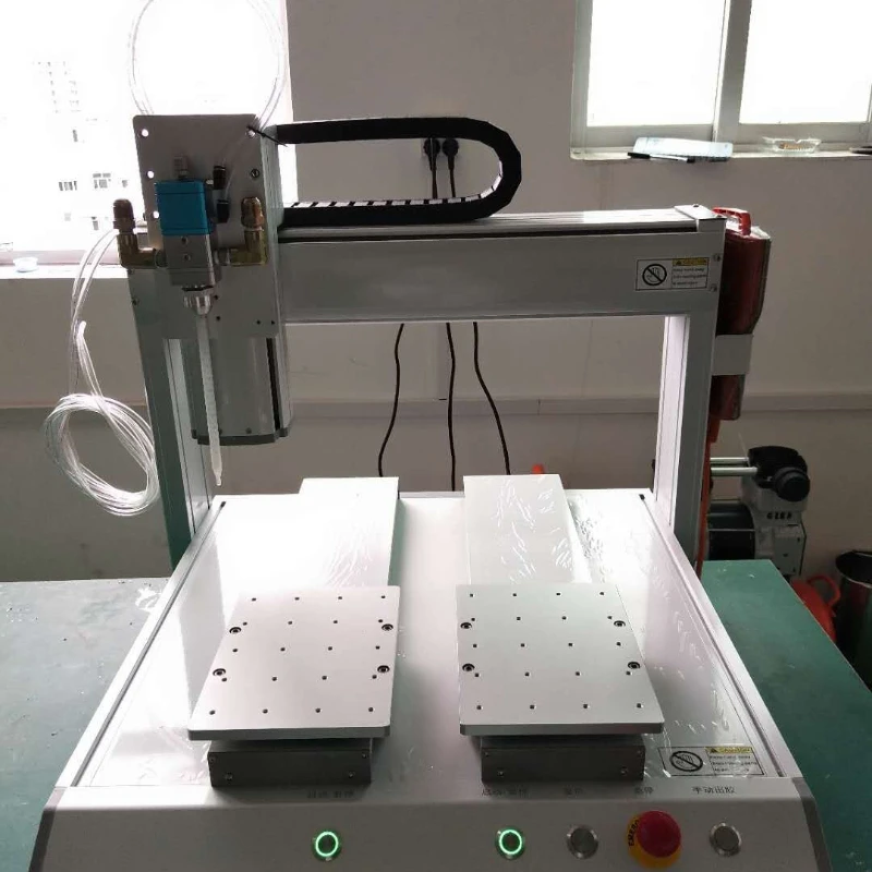 Automatic simplex check point glue robot, intelligent glue, double the efficiency