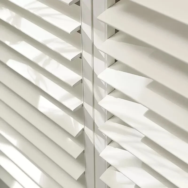 Meishijia PVC Basswood Folding Push-Pull Casement Window Customizable Blinds Modern Design for Domestic International Homes