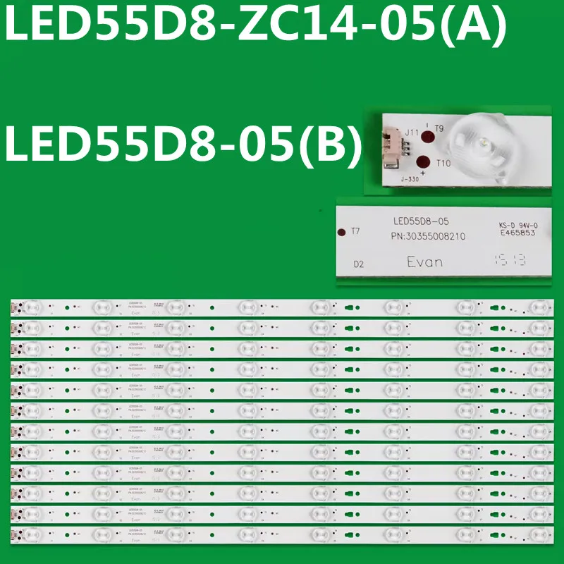 Tira de luces LED de retroiluminación, accesorio para LH55U3200 LE55G3000 LD55U3300 LD55U3000 LE55F3000W LED55A910 LE55D8810 LED55D8-ZC14-05(A) LSC550HN01-K01