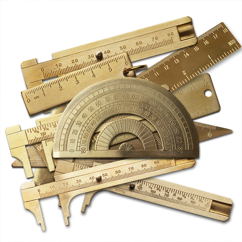 

Best 12 Types Mini Solid Plated Brass Calipers Vernier Scale Graduated Retro Calipers Portable Measuring Tools Bookmarks And Gif