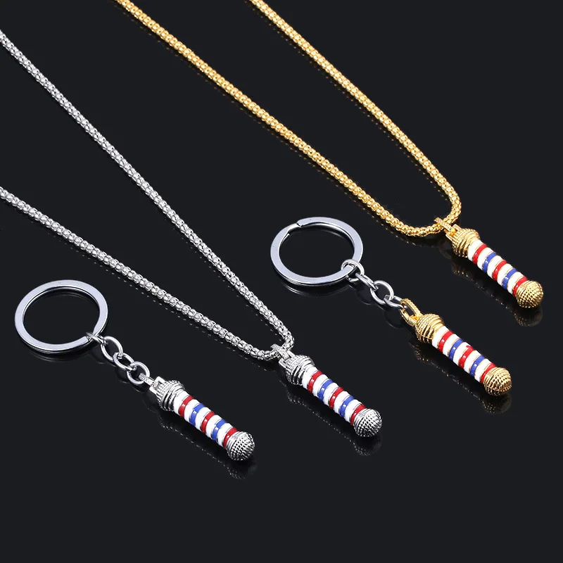 Barber Shop Tools Keychain Hair Dryer Scissors Comb Pendants Simulation Keychain Dresser Present Hairdresser Gift брелок