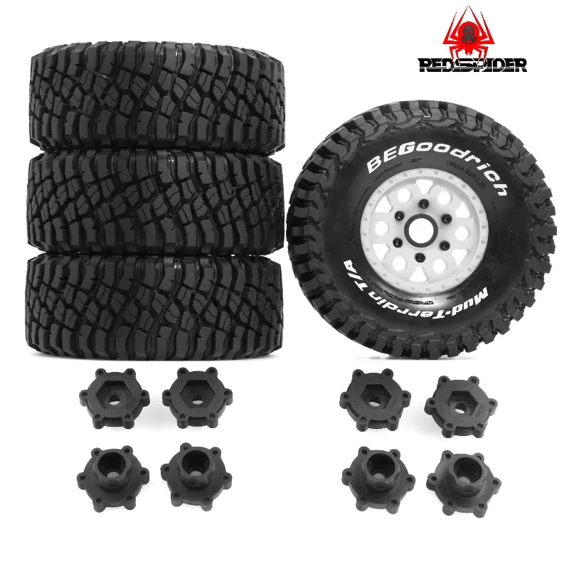 4 pezzi 126mm 12mm/14mm accoppiamento pneumatici per auto RC ruota per 1/7 ARrMA 1/8 Mojave4sTRAXXAS camion corti BAJA ESC8 parte di aggiornamento